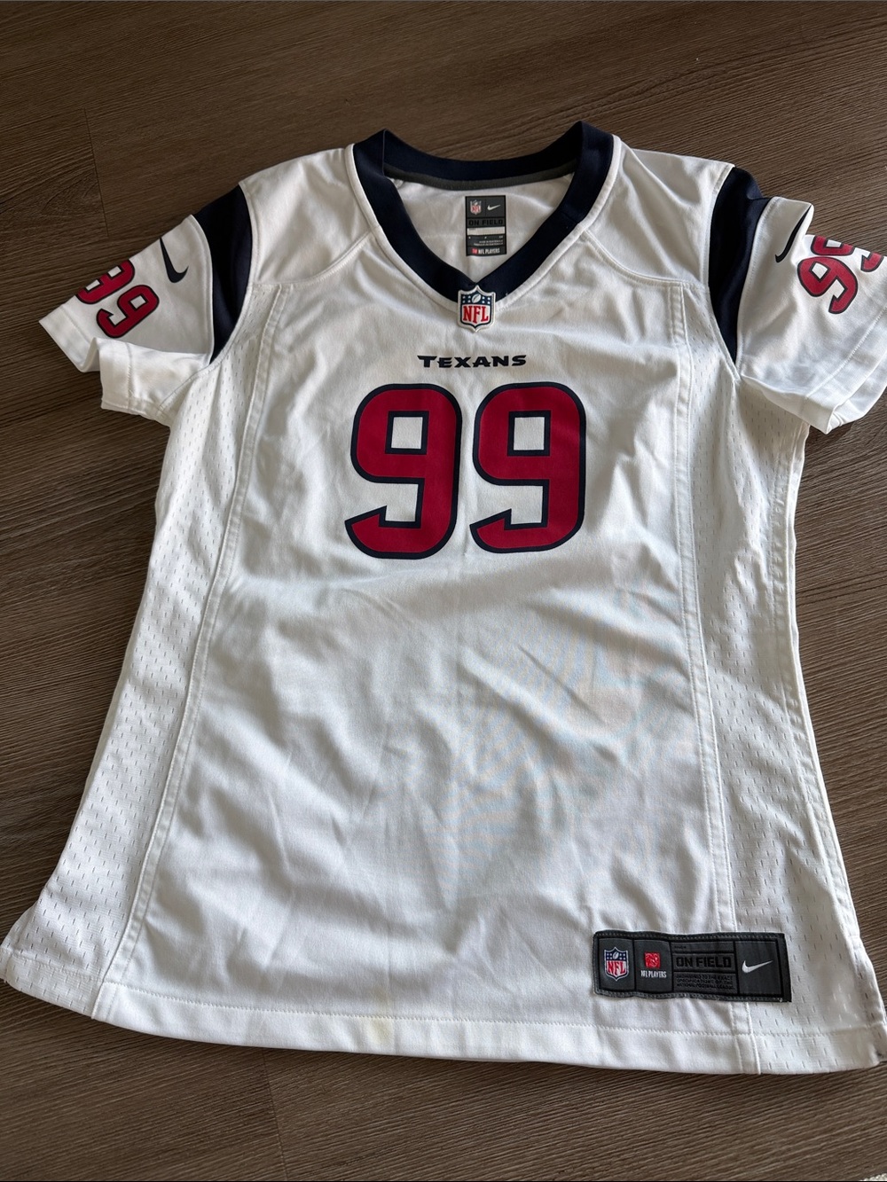 Nike White & Red Texans Football Jersey #99